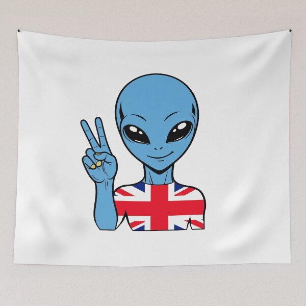 Item preview, Zorgo England | Peace Sign Alien | British Flag Shirt | Cute Alien Gift | UK Merchandise designed and sold by The-Visitors.