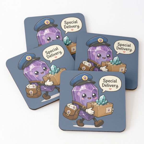 Item preview, Special Delivery Cute Crystal Mail Carrier Kawaii designed and sold by SimplePoDesign.