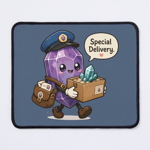 Item preview, Special Delivery Cute Crystal Mail Carrier Kawaii designed and sold by SimplePoDesign.