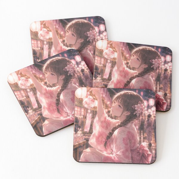 Item preview, Pink Yukata Lady designed and sold by Japanese Vibes.