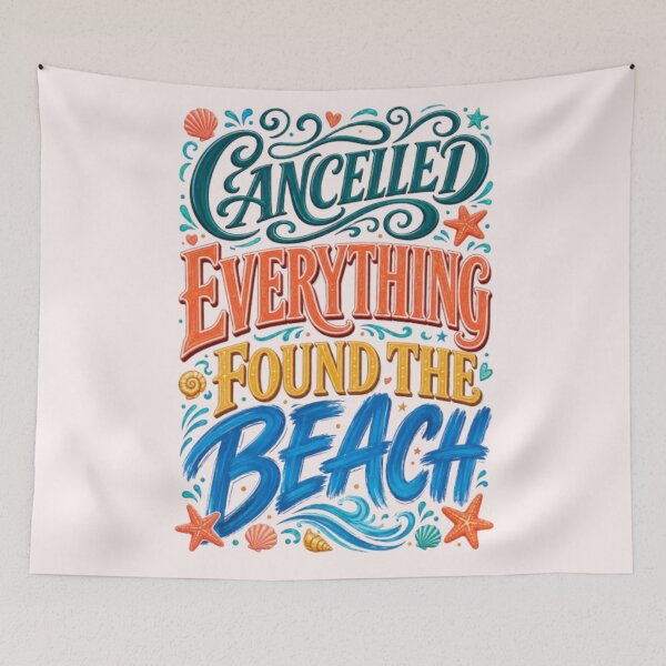 Item preview, Cancelled Everything Found The Beach Funny Summer Vacation Beach Lover Gift Tshirt designed and sold by HopeAndHustle.