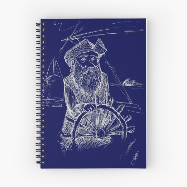 Item preview, Sailor Looking in Distance Hand Drawn Ballpoint Pen White Version designed and sold by BOKEbyTC.