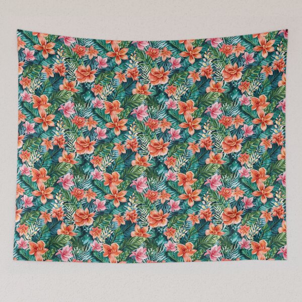 Item preview, Colorful Tropical Flowers Watercolor pattern designed and sold by Zazizu.