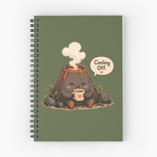Item preview, Cooling Off Cute Volcano Geology Kawaii Science designed and sold by SimplePoDesign.