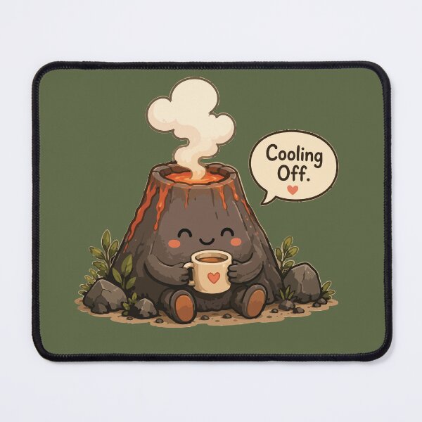 Item preview, Cooling Off Cute Volcano Geology Kawaii Science designed and sold by SimplePoDesign.