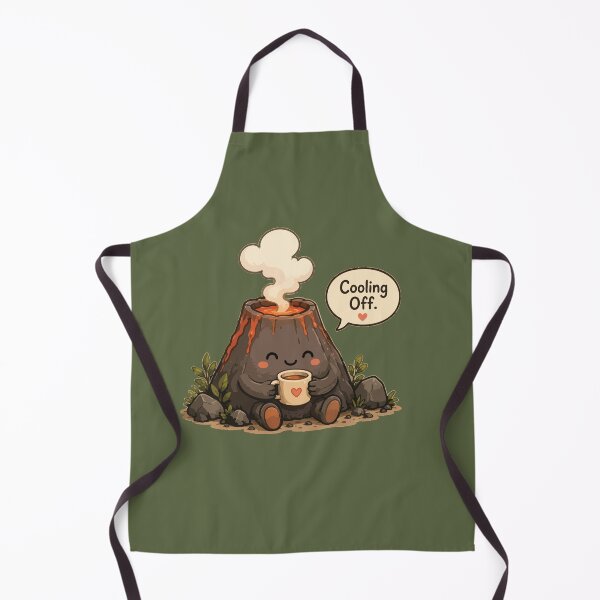 Item preview, Cooling Off Cute Volcano Geology Kawaii Science designed and sold by SimplePoDesign.