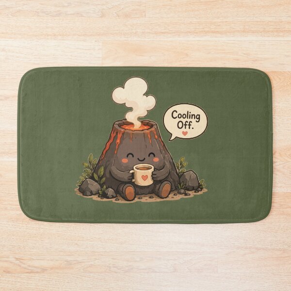 Item preview, Cooling Off Cute Volcano Geology Kawaii Science designed and sold by SimplePoDesign.