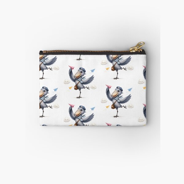 Item preview, Playful shoebill bird paper airplane adventure  designed and sold by QuirkNest Studio .