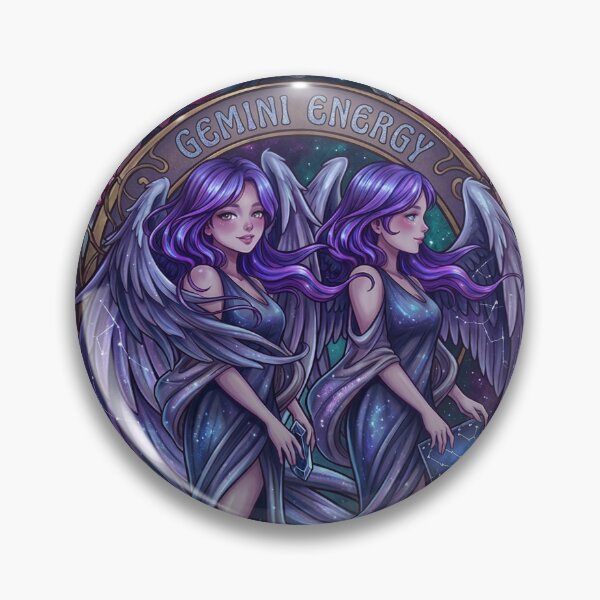 Item preview, Gemini Zodiac Twin Angels Anime Art | Gemini Energy Celestial Goddess | Dark Galaxy Astrology Illustration | Horoscope Constellation Wall Art | Gemini Birthday Gift | Fantasy Zodiac Decor designed and sold by RSDigitalPrintDesign.