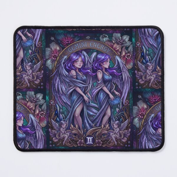 Item preview, Gemini Zodiac Twin Angels Anime Art | Gemini Energy Celestial Goddess | Dark Galaxy Astrology Illustration | Horoscope Constellation Wall Art | Gemini Birthday Gift | Fantasy Zodiac Decor designed and sold by RSDigitalPrintDesign.