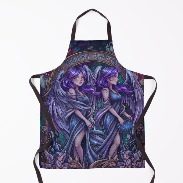 Item preview, Gemini Zodiac Twin Angels Anime Art | Gemini Energy Celestial Goddess | Dark Galaxy Astrology Illustration | Horoscope Constellation Wall Art | Gemini Birthday Gift | Fantasy Zodiac Decor designed and sold by RSDigitalPrintDesign.