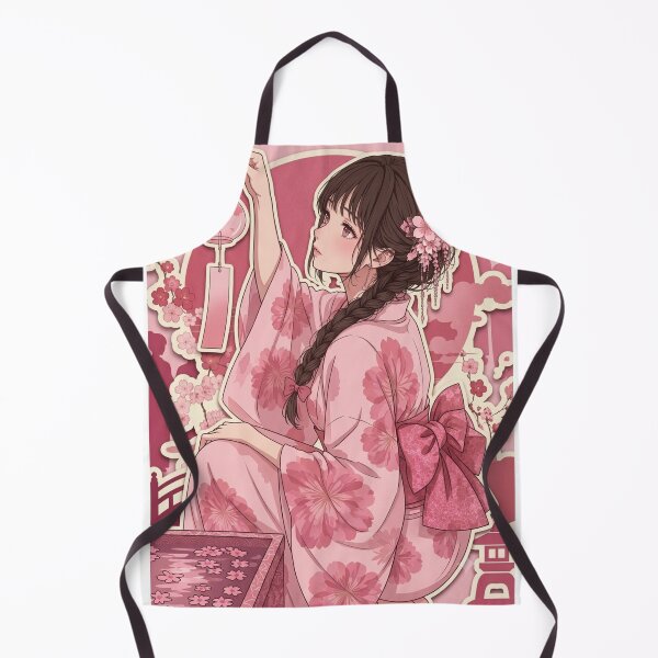 Item preview, Pink Yukata Lady - kawaii version designed and sold by Japanese Vibes.