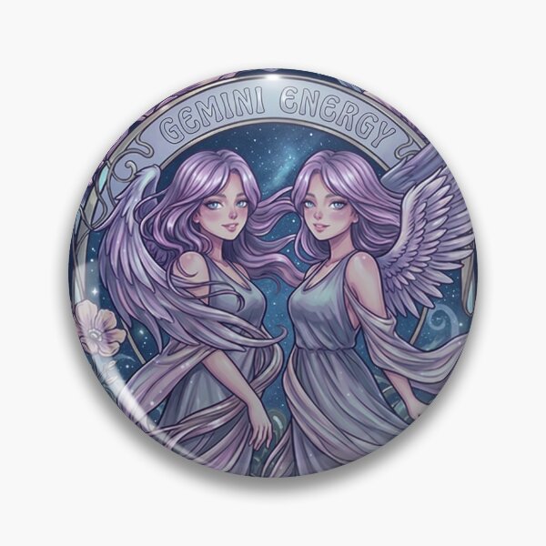 Item preview, Gemini Zodiac Twin Angels Anime Art | Gemini Energy Celestial Goddess | Dark Galaxy Astrology Illustration | Horoscope Constellation Wall Art | Gemini Birthday Gift | Fantasy Zodiac Decor designed and sold by RSDigitalPrintDesign.