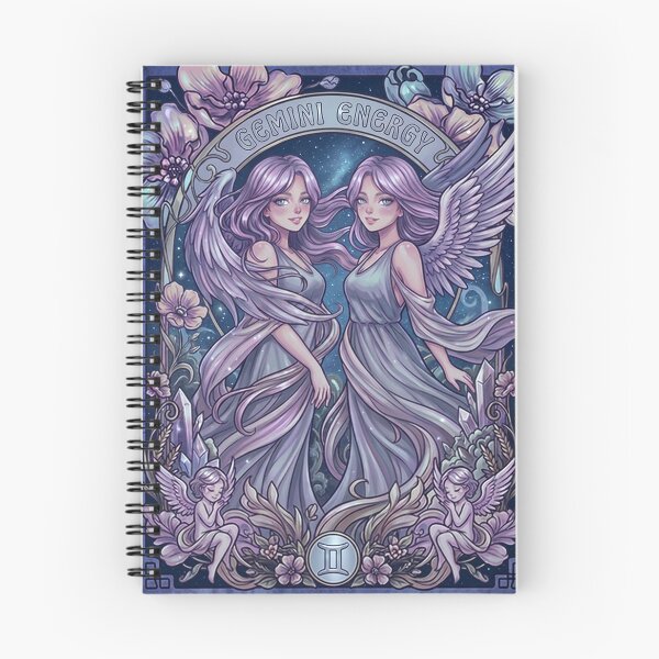 Item preview, Gemini Zodiac Twin Angels Anime Art | Gemini Energy Celestial Goddess | Dark Galaxy Astrology Illustration | Horoscope Constellation Wall Art | Gemini Birthday Gift | Fantasy Zodiac Decor designed and sold by RSDigitalPrintDesign.