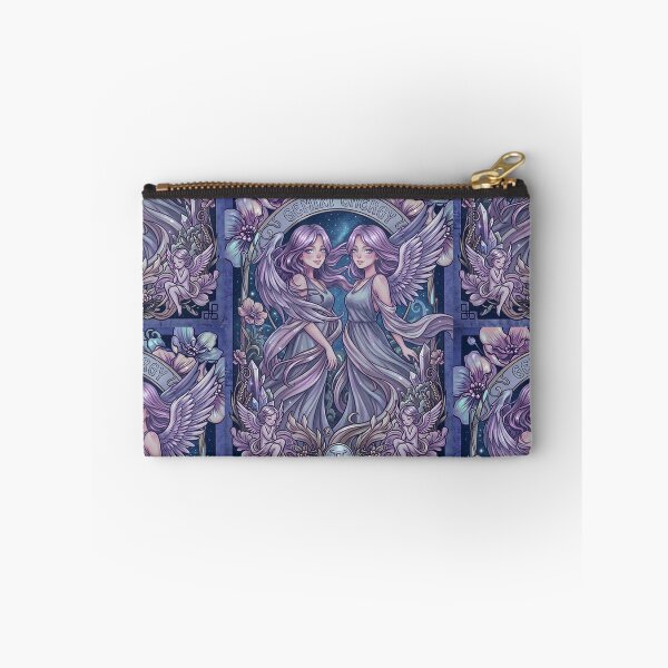 Item preview, Gemini Zodiac Twin Angels Anime Art | Gemini Energy Celestial Goddess | Dark Galaxy Astrology Illustration | Horoscope Constellation Wall Art | Gemini Birthday Gift | Fantasy Zodiac Decor designed and sold by RSDigitalPrintDesign.