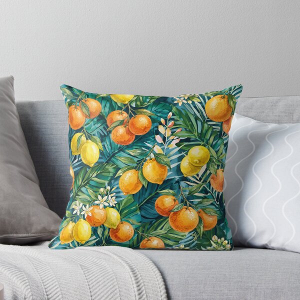 Item preview, Mediterranean Citrus Orchard Watercolor Seamless Pattern designed and sold by Zazizu.