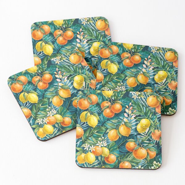 Item preview, Mediterranean Citrus Orchard Watercolor Seamless Pattern designed and sold by Zazizu.