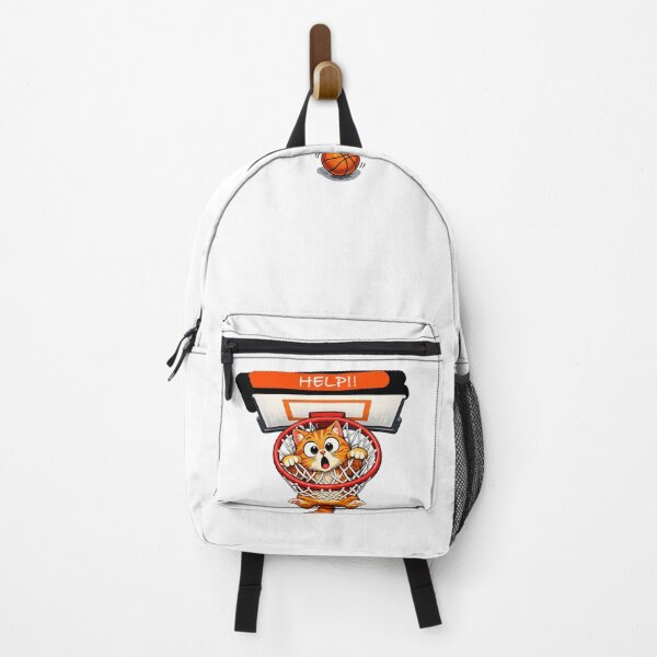 Item preview, Hang Time Cat – Funny Orange Basketball Dunk Cartoon designed and sold by SketchPalet.