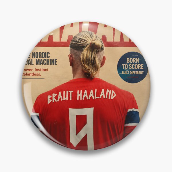 Item preview, Haaland The Nordic Goal Machine Retro Sports Art designed and sold by iwzzuel.