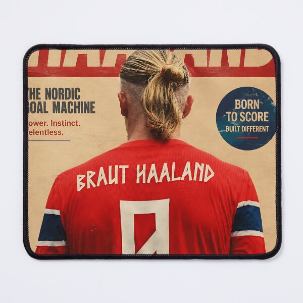Item preview, Haaland The Nordic Goal Machine Retro Sports Art designed and sold by iwzzuel.