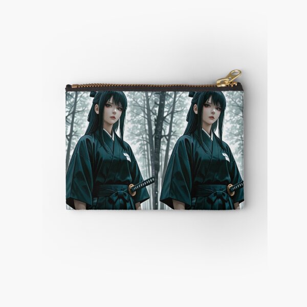 Item preview, Art - Young Samurai Woman, Serenity in the Misty Forest designed and sold by AnimeShin.