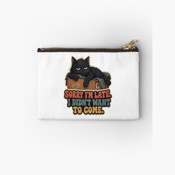 Item preview, Sorry Im Late I Didnt Want To Come Funny Introvert Black Cat designed and sold by Salwastore.