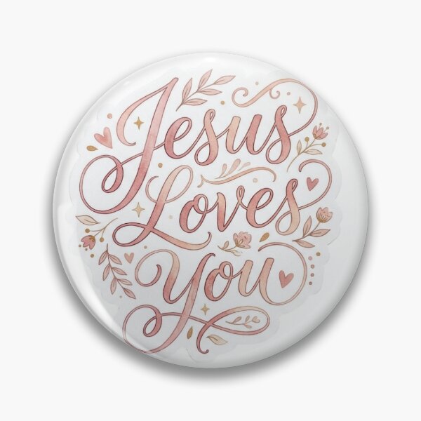 Item preview, Jesus Loves You Floral Lettering designed and sold by Figurimania.