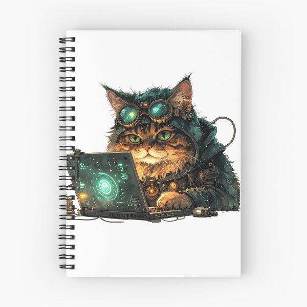 Item preview, Cozy Steampunk Cat Inventor Night Scene designed and sold by BetweenForms.