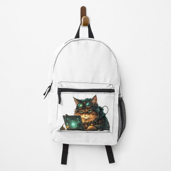 Item preview, Cozy Steampunk Cat Inventor Night Scene designed and sold by BetweenForms.