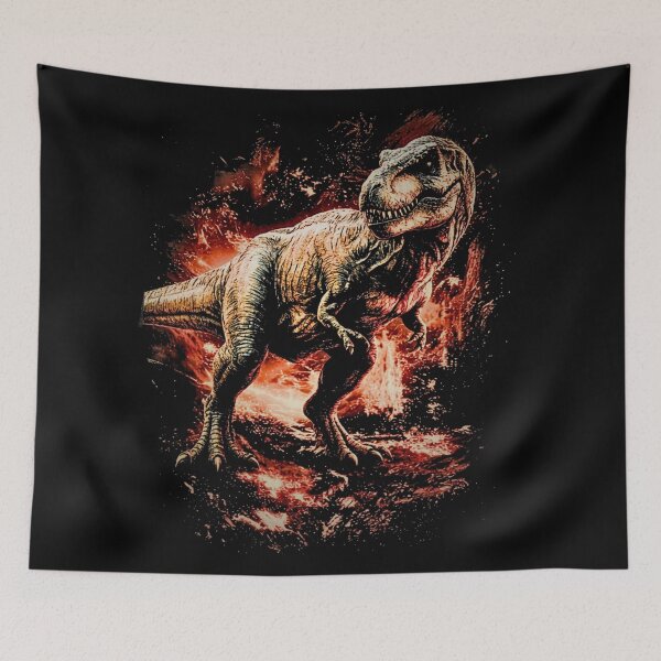 Item preview, Tyrannosaurus Rex Apex Genetic - Epic Volcanic Dinosaur Art designed and sold by Syrupulse.