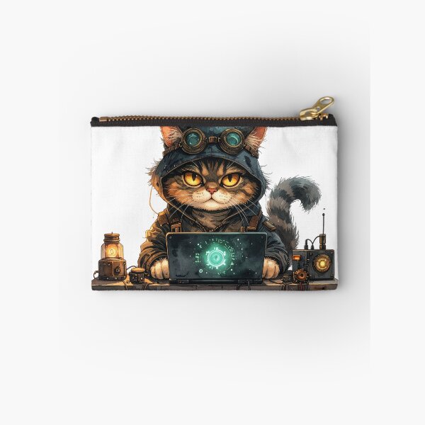 Item preview, Cute Steampunk Cat Hacker  designed and sold by BetweenForms.
