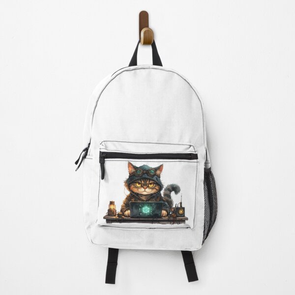 Item preview, Cute Steampunk Cat Hacker designed and sold by BetweenForms.