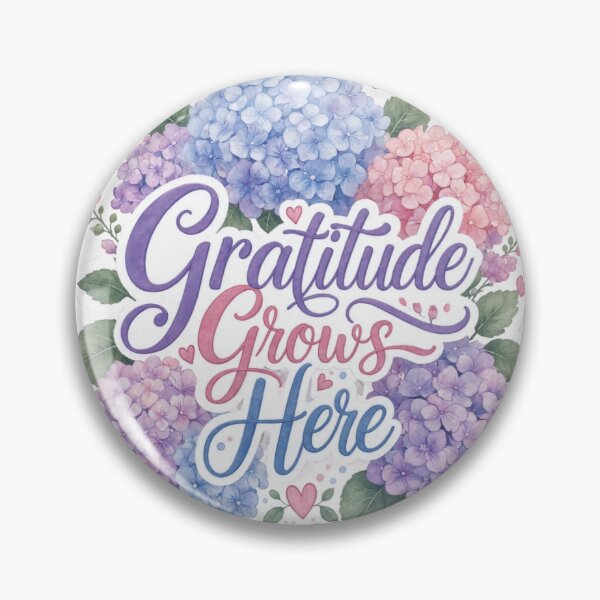 Item preview, Hydrangea — Gratitude Grows Here designed and sold by digital.stickerperso.com.