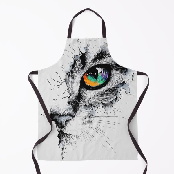 Item preview, Rainbow Cat Eye Ink Drawing designed and sold by Fayes4Art.