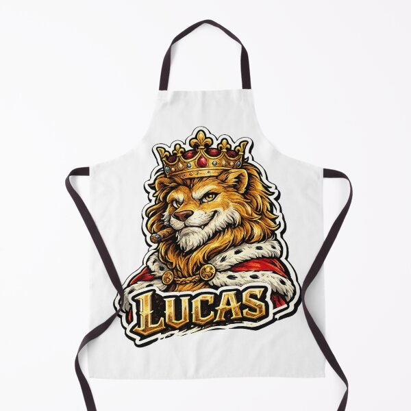 Item preview, Lucas – Royal Lion Name Mascot Sticker designed and sold by AlexLineArt.