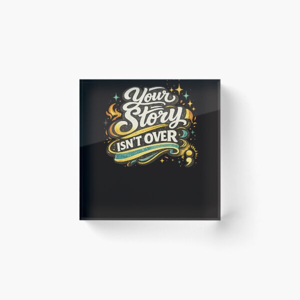 Item preview, Your Story Isn't Over | Inspirational Typography Design designed and sold by VasiArtLab.