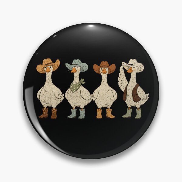 Item preview, Retro Cowboy Geese Squad Honking Wild Western Farm Style designed and sold by Moizento.