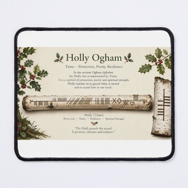 Item preview, Holly Ogham of Protection designed and sold by OakandHollyBand.