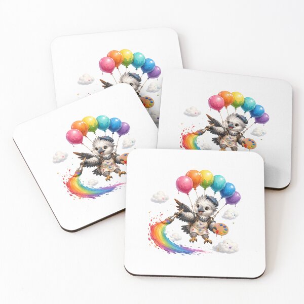 Item preview, Harpy Eagle Rainbow Paint Balloon Flight designed and sold by QuirkNest Studio .