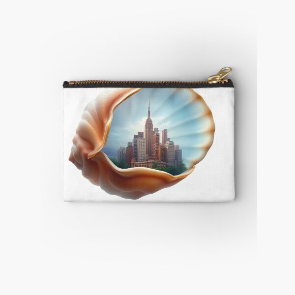 Item preview, A Cityscape Inside A Translucent Seashell Surreal  designed and sold by QuirkThreadsCo.