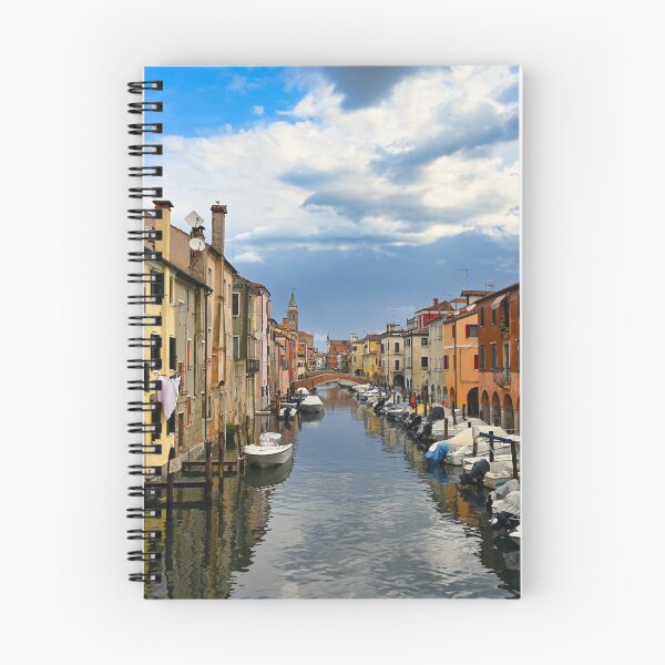 Item preview, Small boats floating in calm water in town of Chioggia, Venetian Lagoon, Veneto, Italy.  designed and sold by goceris.
