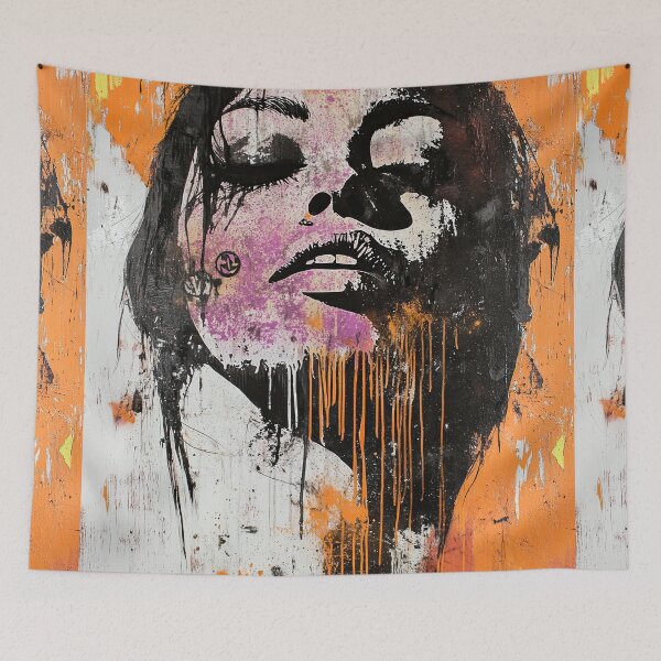 Item preview, Urban Graffiti Woman Portrait designed and sold by obstinator.