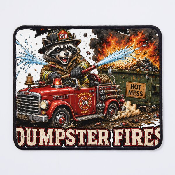 Item preview, Only You Can Prevent Dumpster Fires Funny Raccoon Firefighter Vintage Shirt designed and sold by Masloshop.