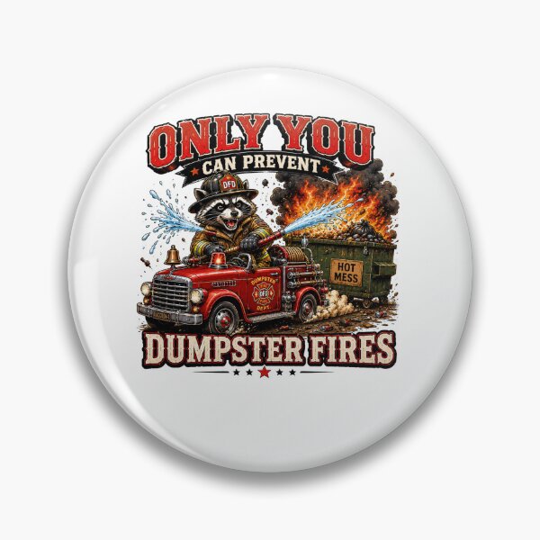 Item preview, Only You Can Prevent Dumpster Fires Funny Raccoon Firefighter Vintage Shirt designed and sold by Masloshop.