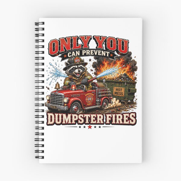Item preview, Only You Can Prevent Dumpster Fires Funny Raccoon Firefighter Vintage Shirt designed and sold by Masloshop.