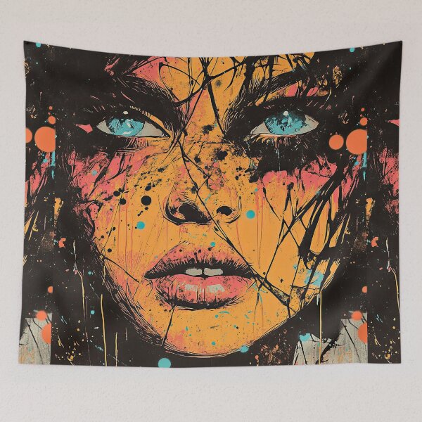 Item preview, Abstract Graffiti Woman Portrait designed and sold by obstinator.