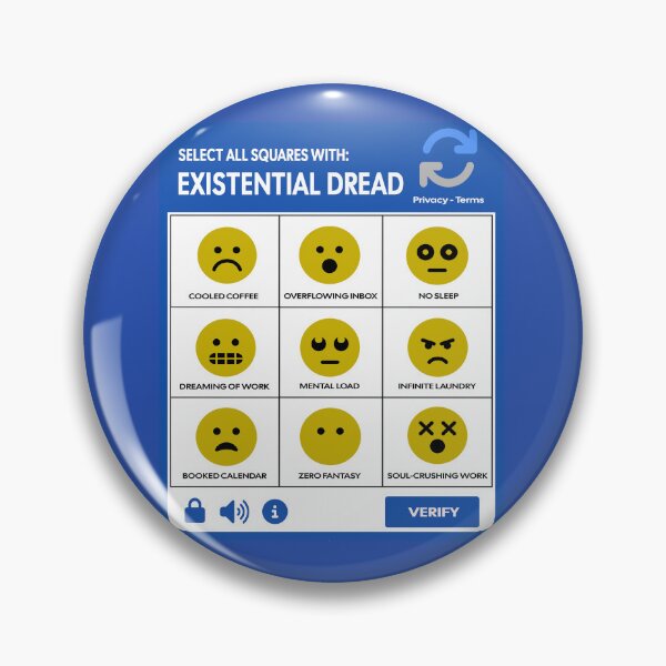 Item preview, Existential Dread reCAPTCHA Funny Corporate Humor T-Shirt designed and sold by Message from Earth.