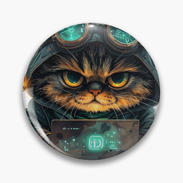 Item preview, Dark Steampunk Cat Tech Operator Character designed and sold by BetweenForms.