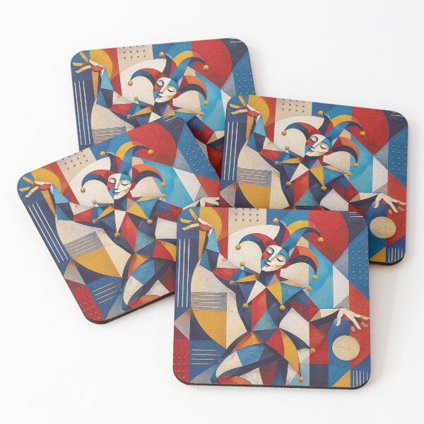 Item preview, Funny Court Jester a cubist painting. designed and sold by GalleryKauffeld.