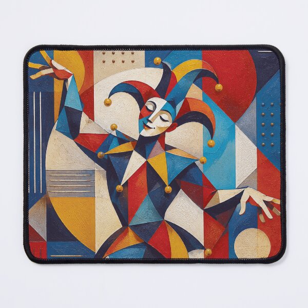 Item preview, Funny Court Jester a cubist painting. designed and sold by GalleryKauffeld.